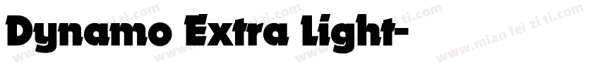 Dynamo Extra Light字体转换